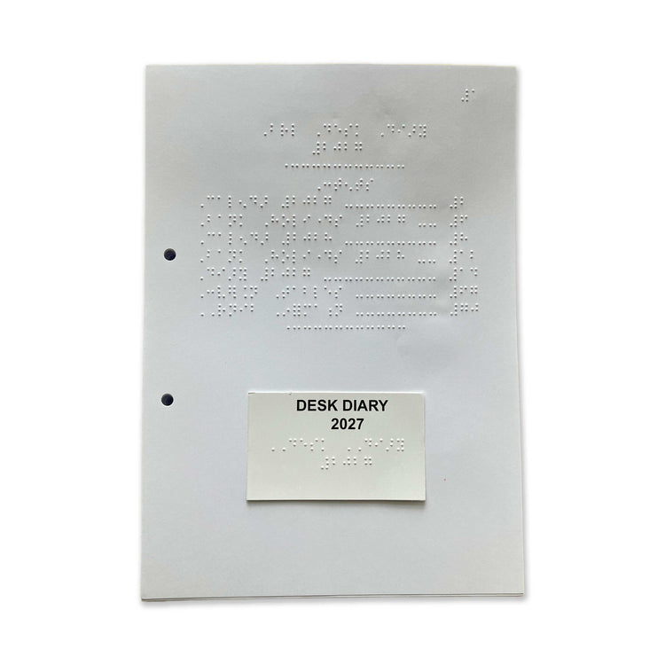RNIB Braille Desk Diary Refill 2027