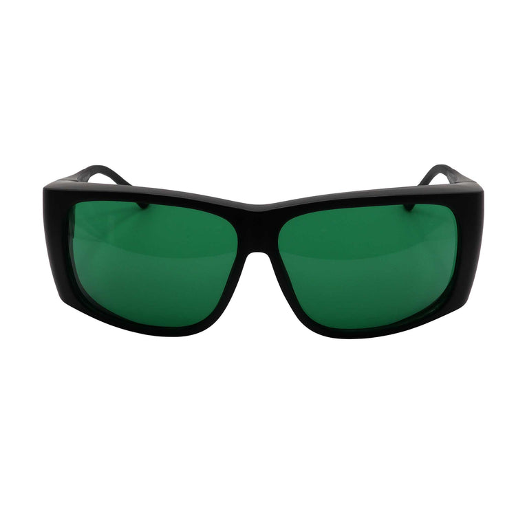 RNIB Large FitOver Eyeshield Glasses – Black Frame, Green Tint