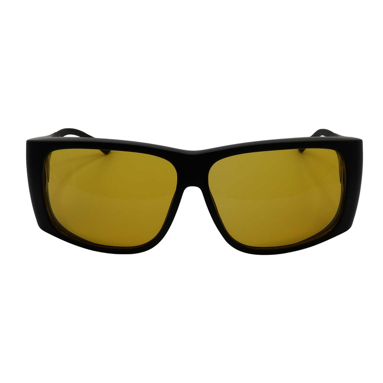 RNIB Large FitOver Eyeshield Glasses – Black Frame, Yellow Tint