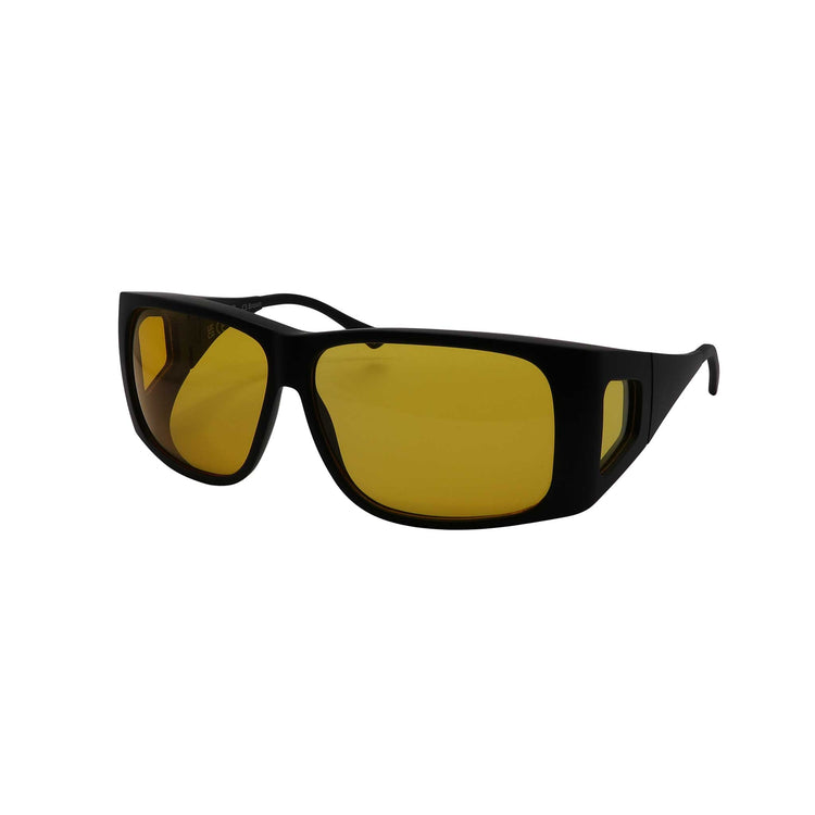 Alternative view of RNIB Large FitOver Eyeshield Glasses – Black Frame, Yellow Tint