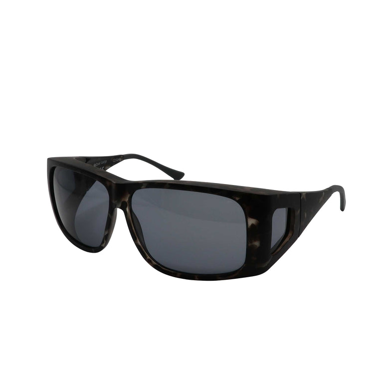 Alternative view of RNIB Large FitOver Eyeshield Glasses – Grey Tortoiseshell Frame, Grey Tint