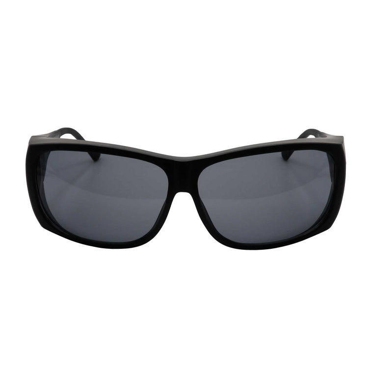 RNIB Medium FitOver Eyeshield Glasses – Black Frame, Grey Tint