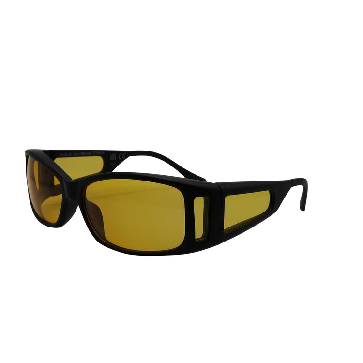 Alternative view of RNIB Medium FitOver Eyeshield Glasses – Black Frame, Yellow Tint