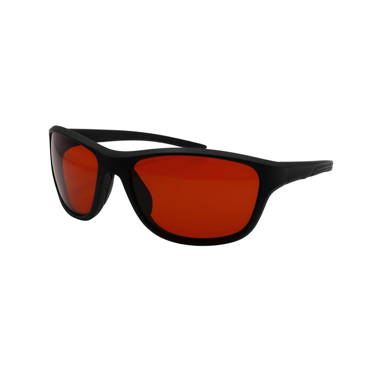 Alternative view of RNIB Wraparound Eyeshield Glasses – Black Frame, Amber Tint