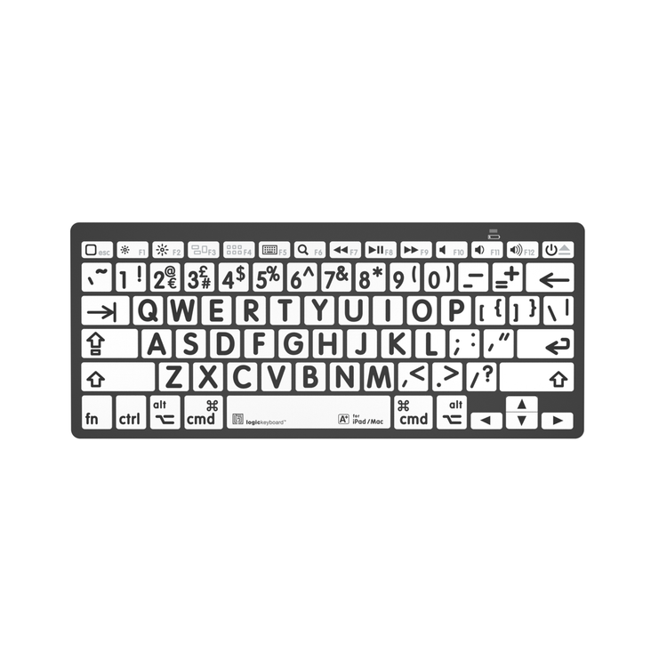 Alternative view of Large print Logickeyboard for MAC