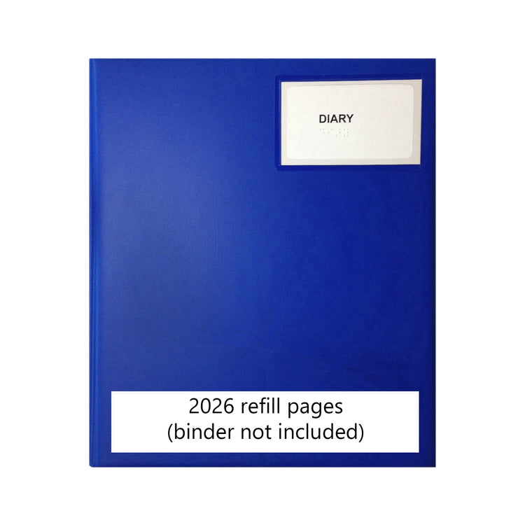 2026 Braille desk diary refill