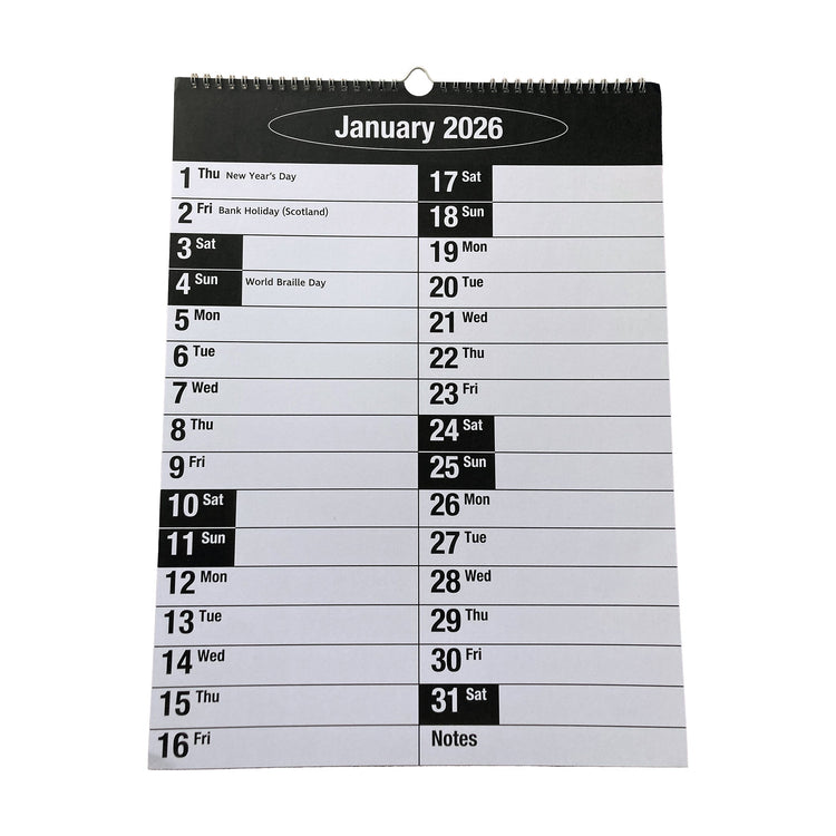Alternative view of 2026 Big Print Wall Calendar