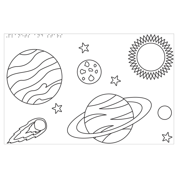 Alternative view of Tactile colouring pack – space