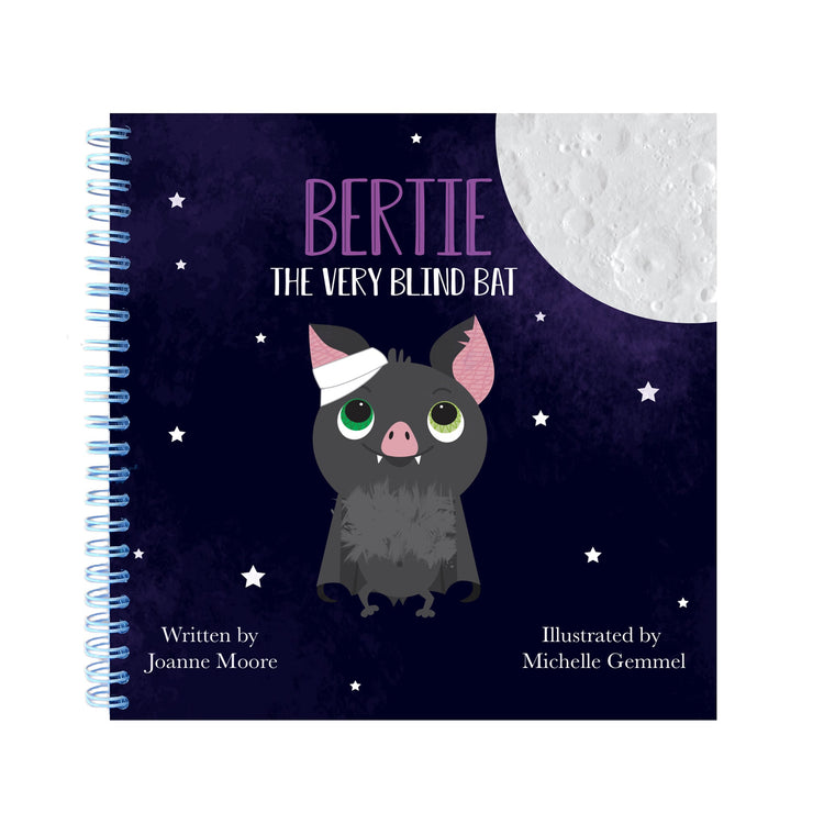 Bertie the very blind bat (contracted UEB)