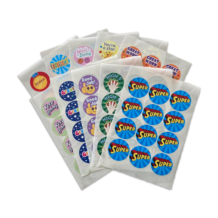 Alternative view of Braille reward stickers