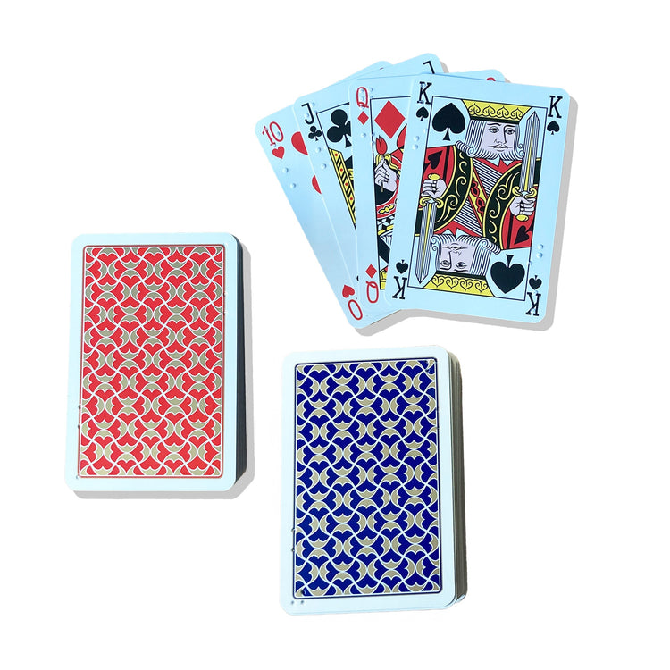Standard print with braille playing cards