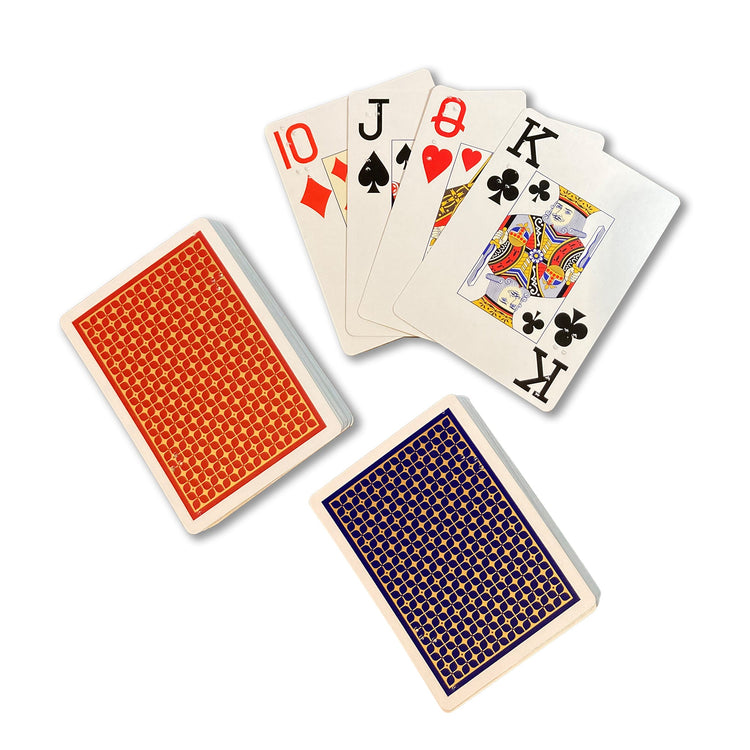 Large print with braille playing cards