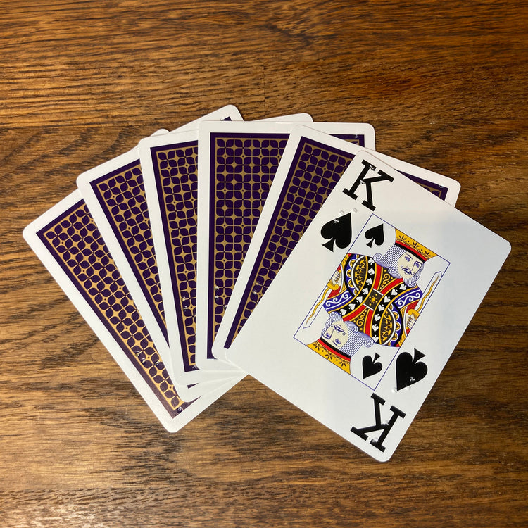 Alternative view of Large print with braille playing cards