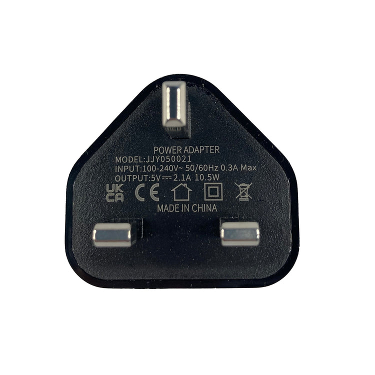 Alternative view of USB charger plug