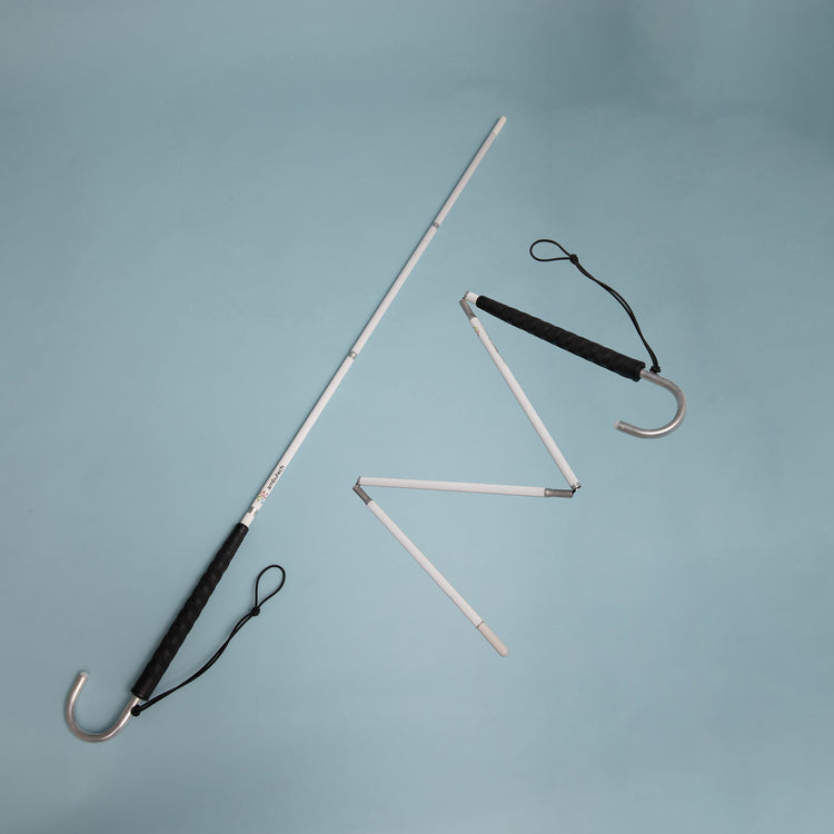 Ambutech aluminium crook handle folding long cane