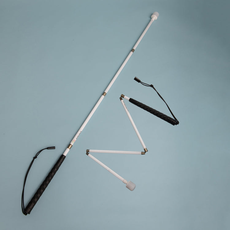 Ambutech graphite folding long cane - marshmallow tip