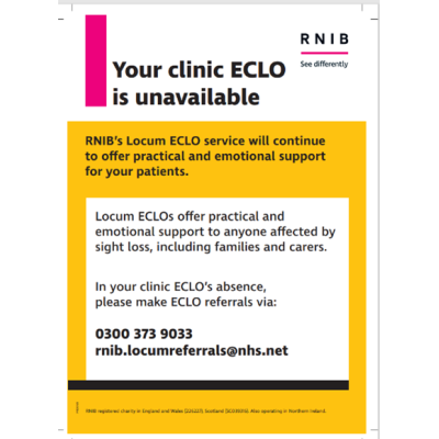 Locum ECLO desk sign A4
