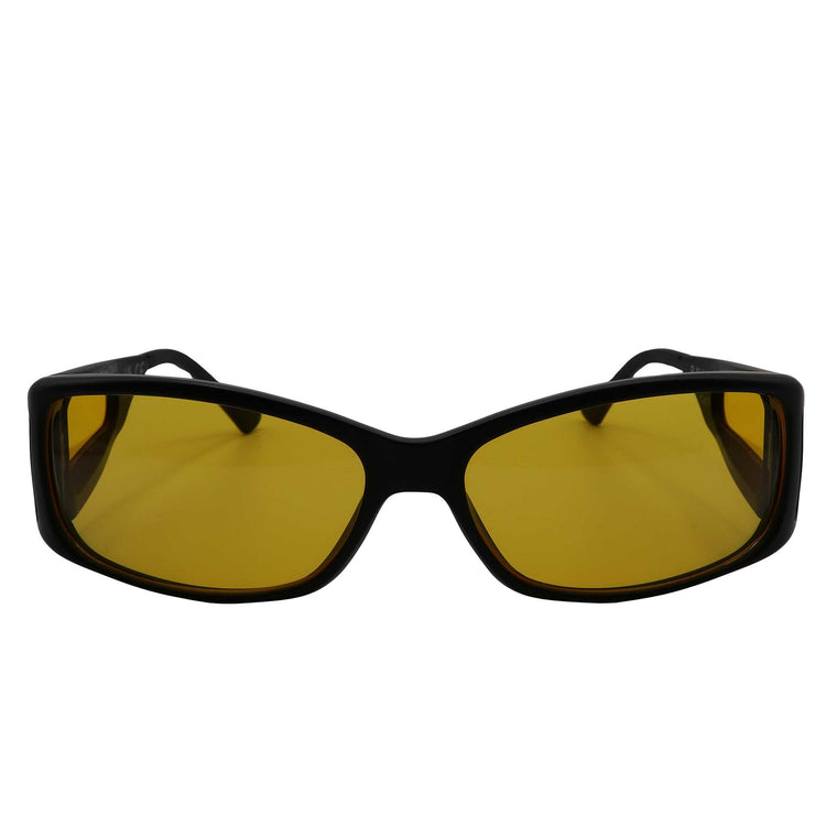 RNIB Medium FitOver Eyeshield Glasses – Black Frame, Yellow Tint