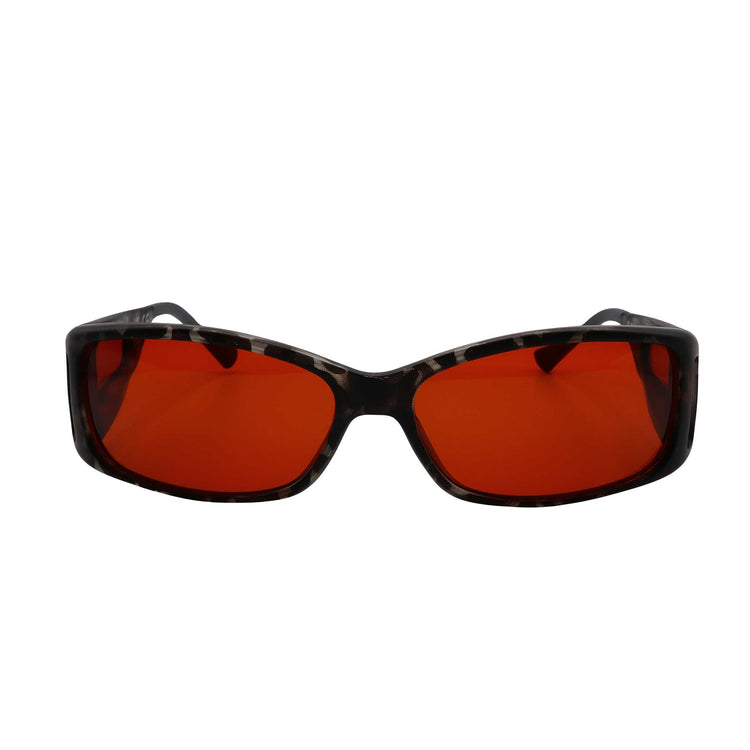 RNIB Medium Eyeshield Glasses – Grey Tortoiseshell Frame, Amber Tint