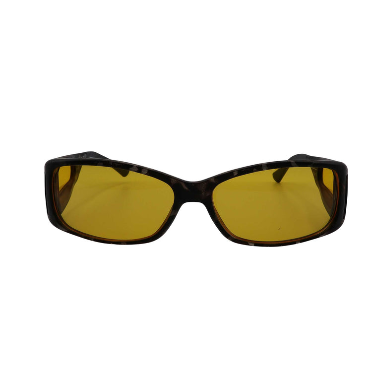 RNIB Medium Eyeshield Glasses – Grey Tortoiseshell Frame, Yellow Tint