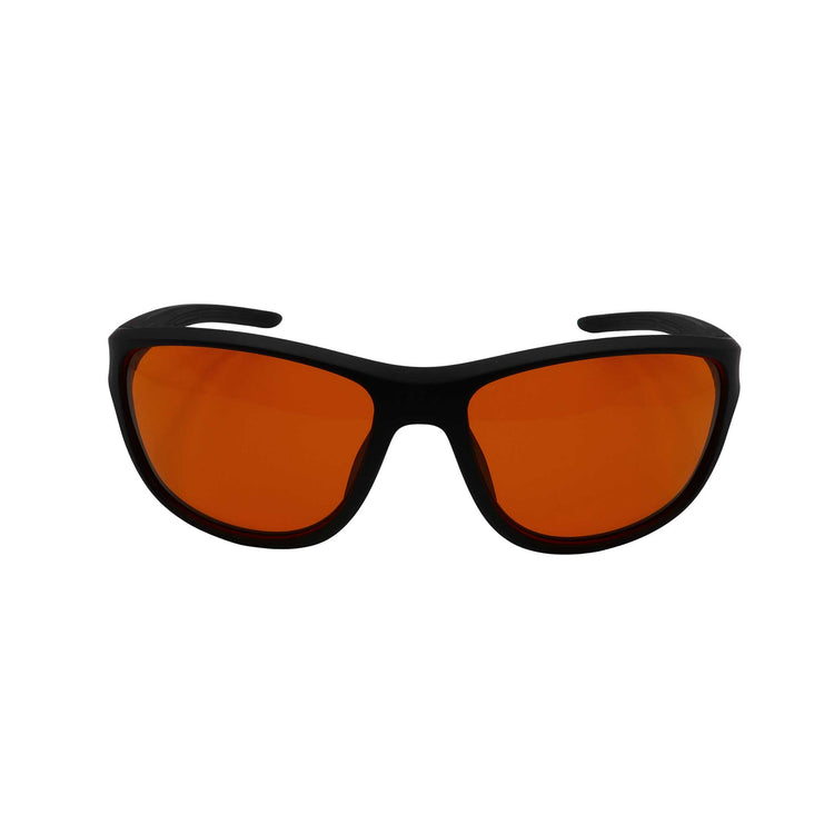 RNIB Wraparound Eyeshield Glasses – Black Frame, Orange Tint