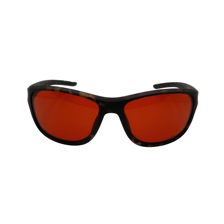 RNIB Wraparound Eyeshield Glasses – Brown Tortoiseshell Frame, Amber Tint
