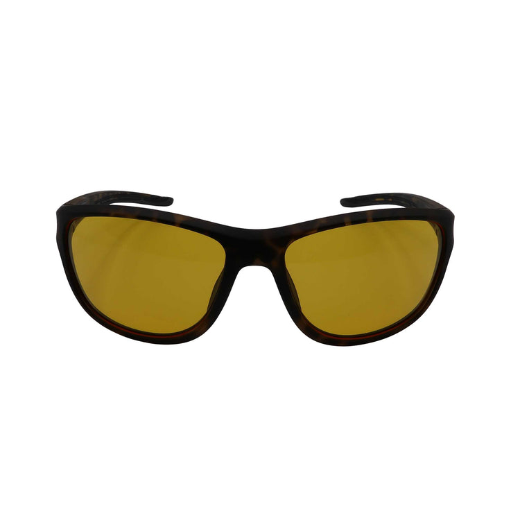 RNIB Wraparound Eyeshield Glasses – Brown Tortoiseshell Frame, Yellow Tint