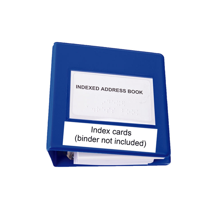 Braille alphabet index cards