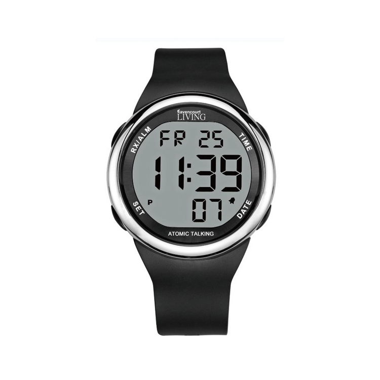 Radio-controlled talking digital watch
