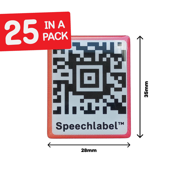 Alternative view of Hable QR Code Sticker (Large) Speechlabel – contains 25 labels