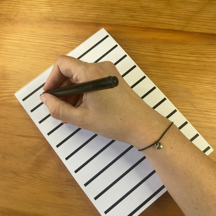 Alternative view of RNIB A5 white writing pad, lines 1.9cm apart