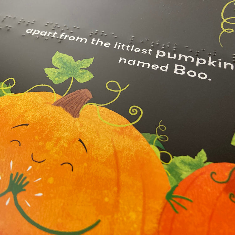 Alternative view of The Pumpkin Who was Afraid of the Dark (uncontracted UEB)