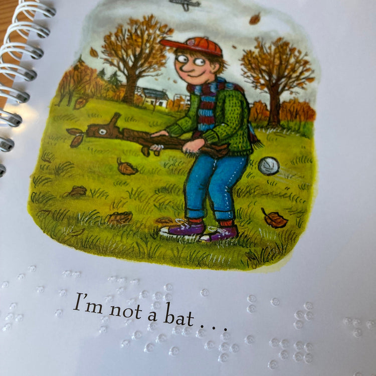 Alternative view of Stick Man (uncontracted UEB)