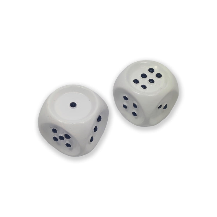 Alternative view of Tactile dice, set of two