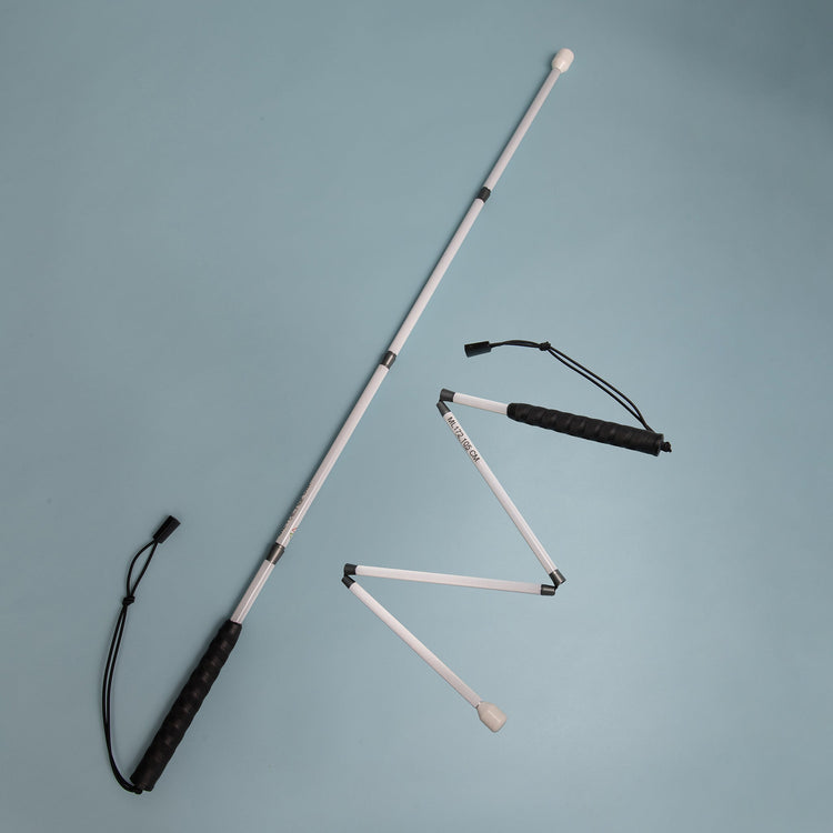 Ambutech aluminium folding long cane - marshmallow tip