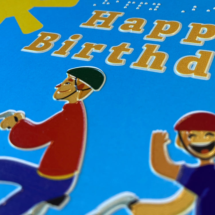 Alternative view of Inclusive tandem bike charity birthday card
