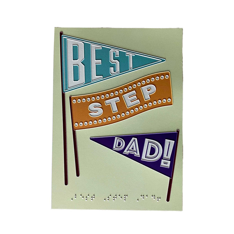 Inclusive step dad Father's day charity card