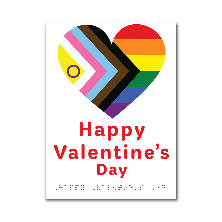 Inclusive Love with pride Valentine's day charity card
