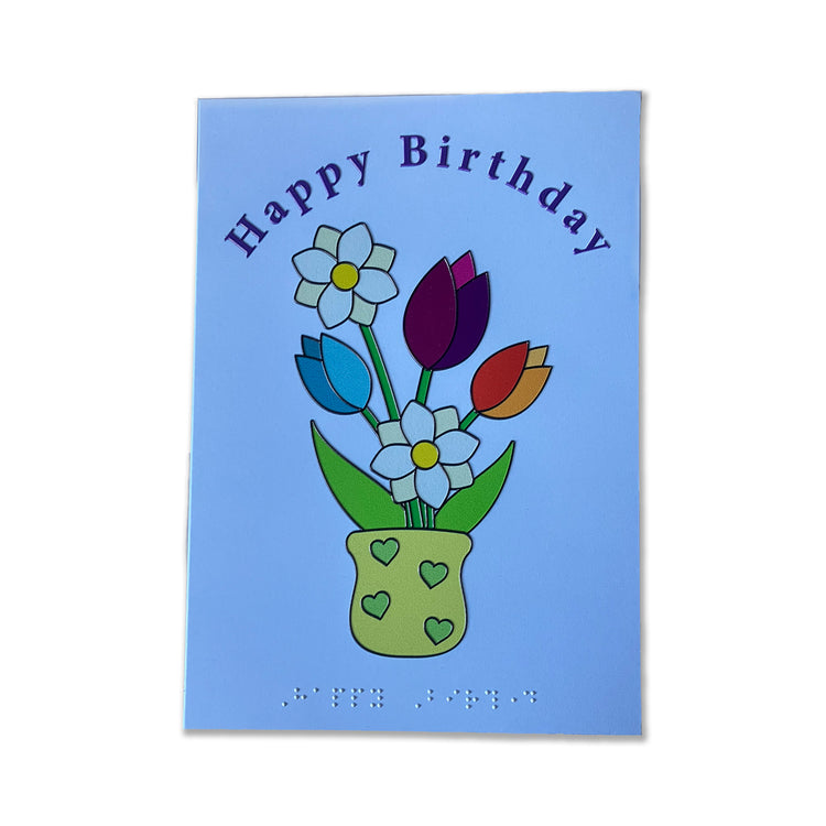 Inclusive flowers charity birthday card